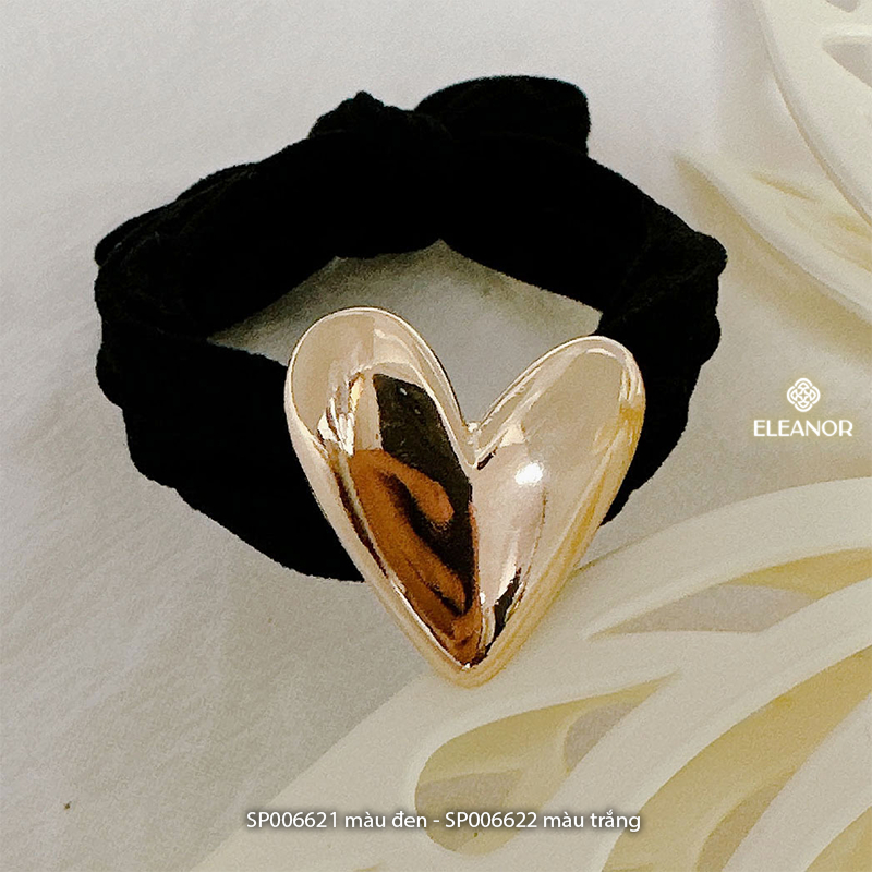 Dây buộc tóc nữ Eleanor Accessories co dãn hình trái tim phụ kiện tóc 6621