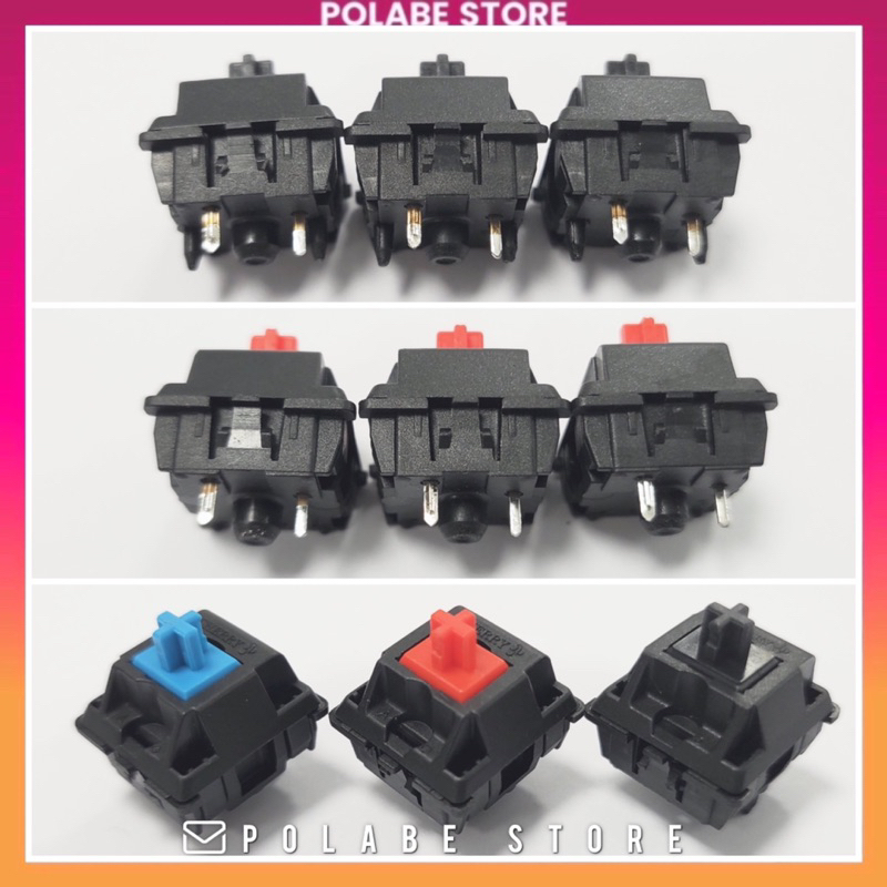 Cherry Black Blue Red Rã Hàn Linear clicky switch Công tắc bàn phím cơ ...