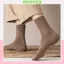 Tất nam nữ cổ cao chất cotton chống hôi chân nhiều màu thấm hút mồ hôi dáng trơn DOPICO T44