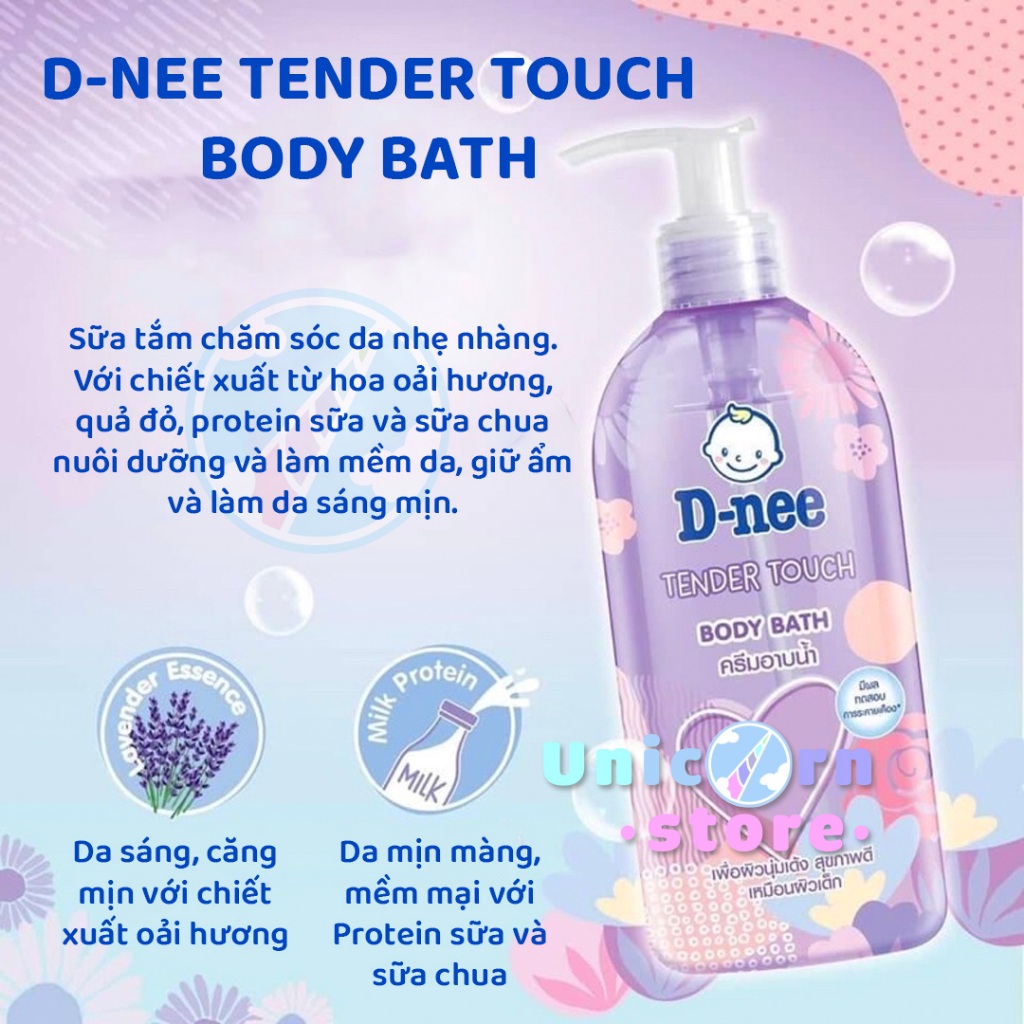 Sữa Tắm Gội Cho Trẻ Sơ Sinh D-Nee For New Born Organic Head & Body Baby Wash 480ml