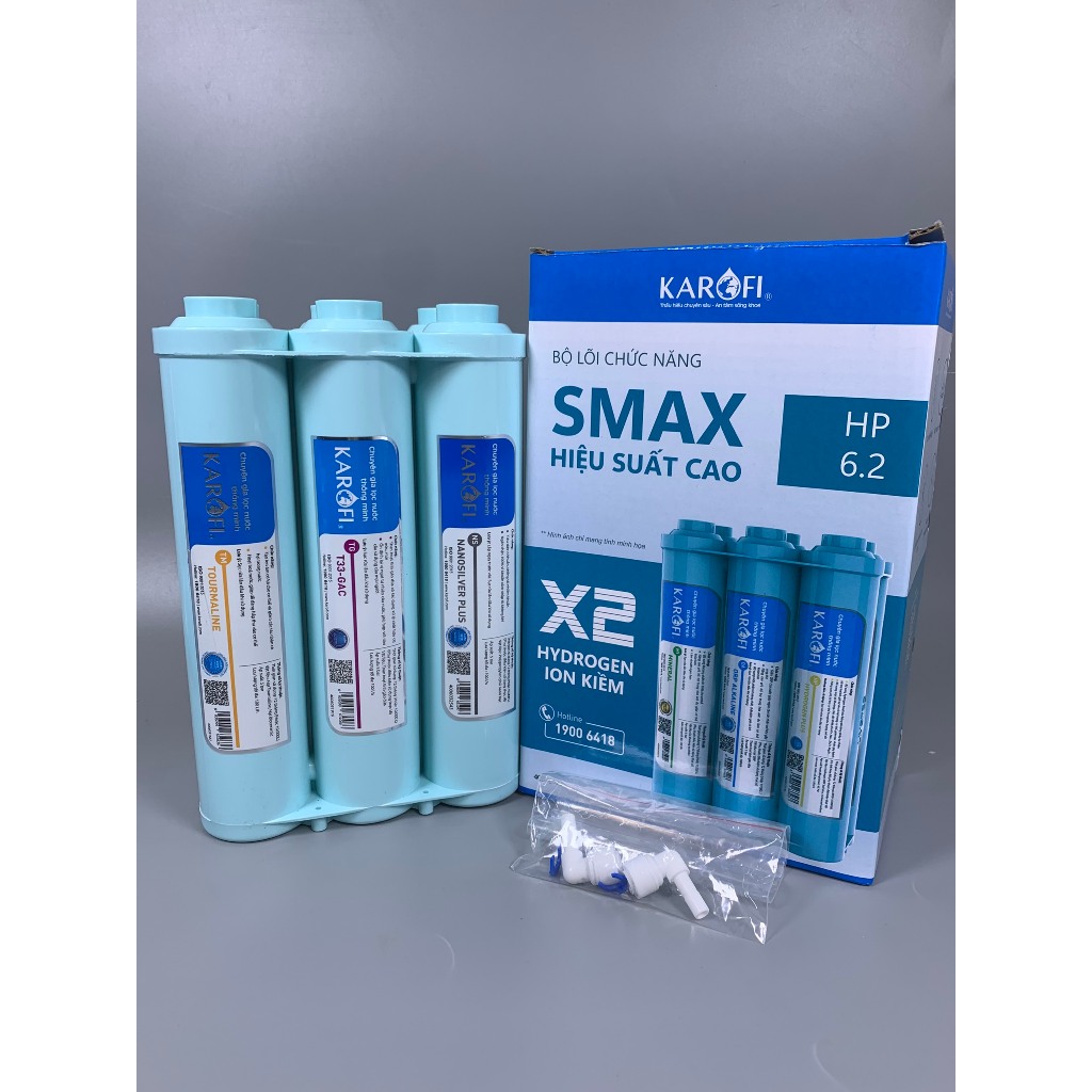 Combo 10 Lõi Lọc Karofi Sử Dụng 123 Livotec, Màng RO 50GPD Dupont Mỹ Và Bộ Hiệu Suất Cao Smax HP 6.2