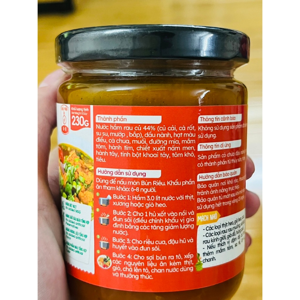 XỐT BÚN RIÊU HiXOT Túi 1Kg, cho quán ăn, nhà hàng, khách sạn, nấu bún riêu cua/ tôm, lẩu riêu