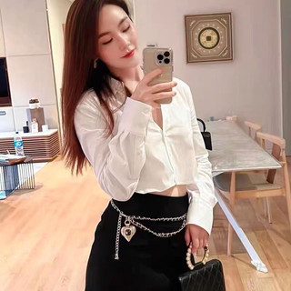Dây nịt - Chain kim loại BL71 phối da PU trái tim dễ thương phong cách Hàn Quốc