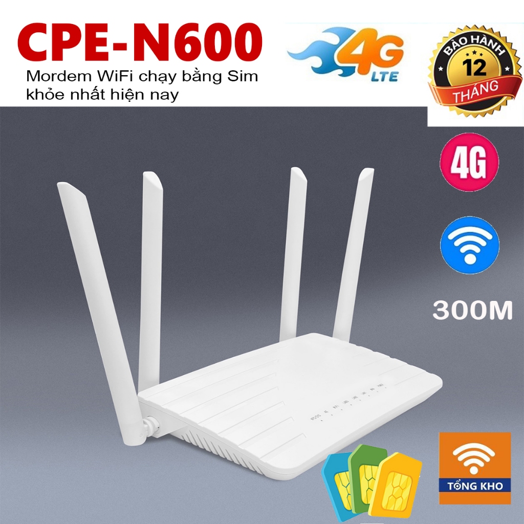 Bộ phát wifi từ sim 4G, cục phát wifi 4G N600 tốc độ cao, Dùng được tất cả các sim | BigBuy360 - bigbuy360.vn