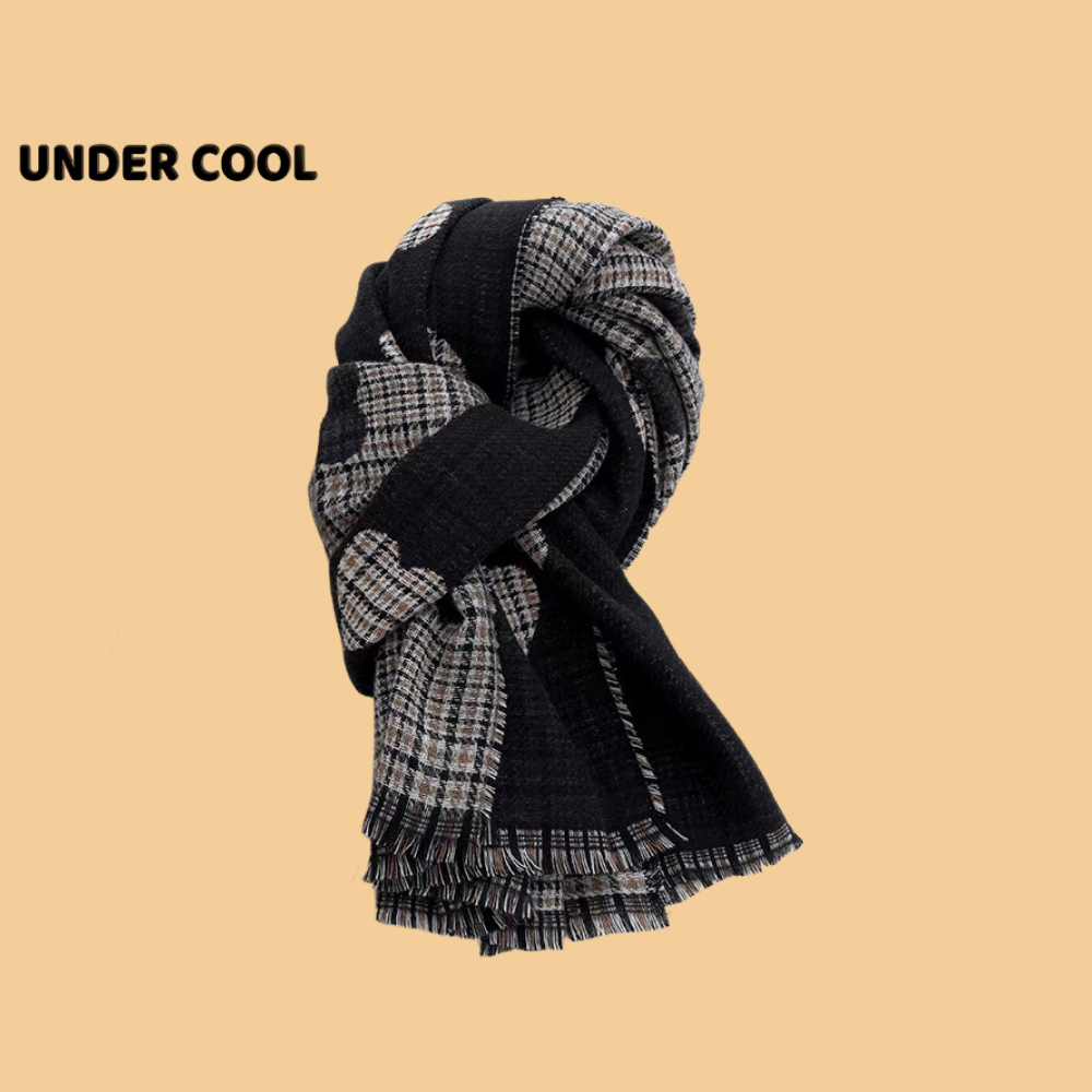 Khăn Choàng Dạ Nữ UNDERCOOL Kẻ Caro Tim 2 Màu KC02