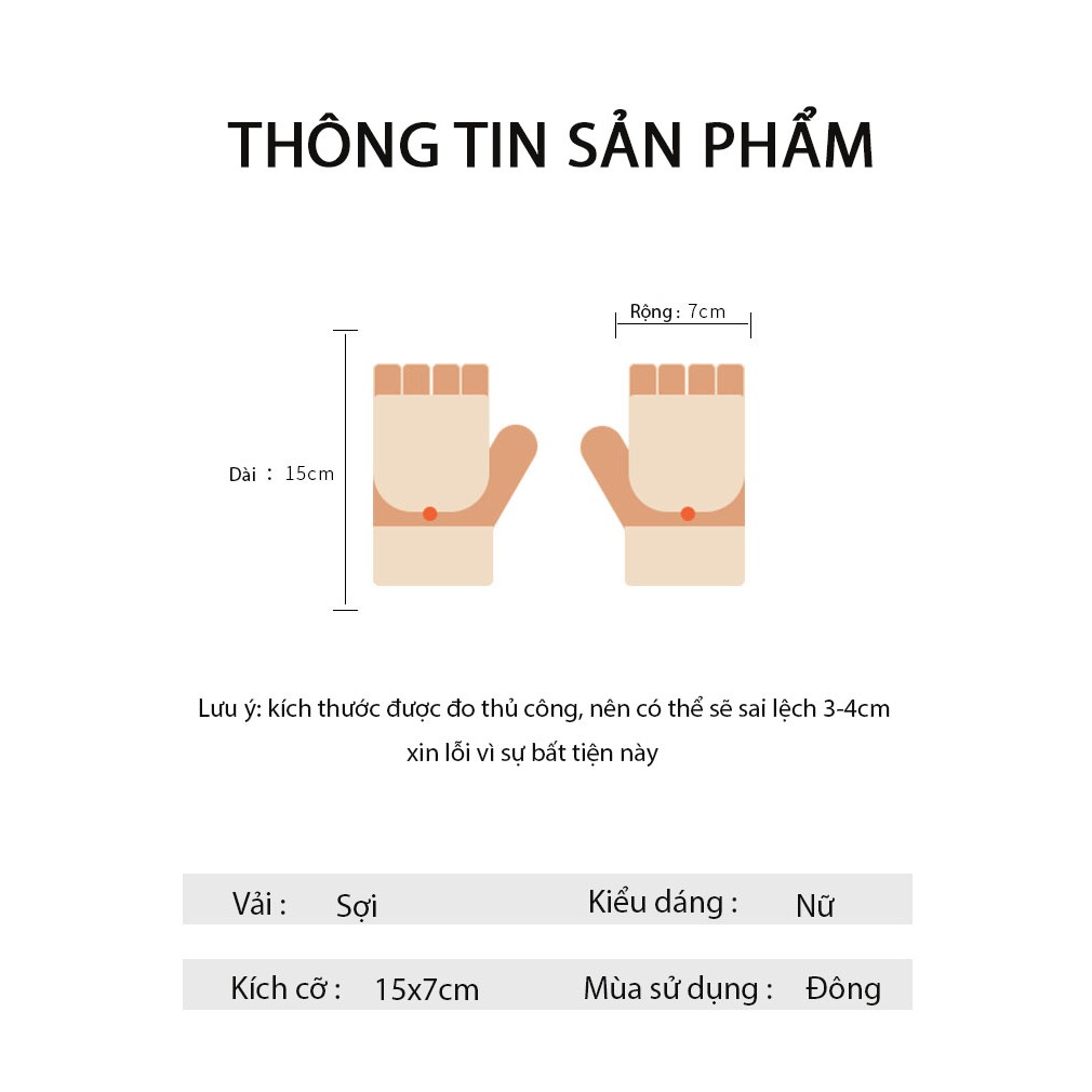 Găng tay len hở ngón hình chân mèo cute,bao tay nữ vỏ bọc giữ ấm mùa đông phong cách Hàn Quốc đẹp giá rẻ HANASO GTL201