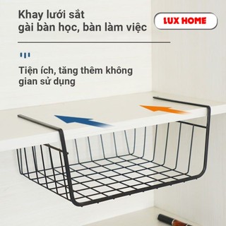 Khay Lưới Sắt Để Đồ Dưới Tủ Bếp , Bàn Làm Việc - Kệ Khung Gài Siêu Gọn Gàng - Ngăn Kéo Size 33x23cm