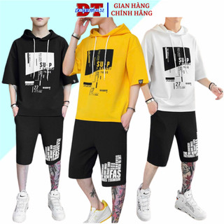 ⚡️Siêu Phẩm⚡️ Đồ bộ thể nam có nón, sét quần áo mặc nhà chất thun lưới mè kèm mũ SU-P K1