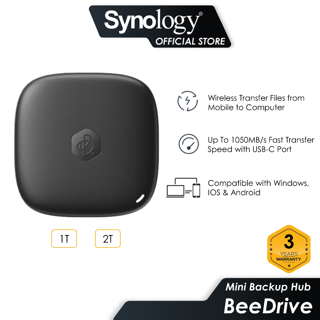 Ổ cứng gắn ngoài BeeDrive Synology External SSD BDS70 1TB, USB 3.2, USB