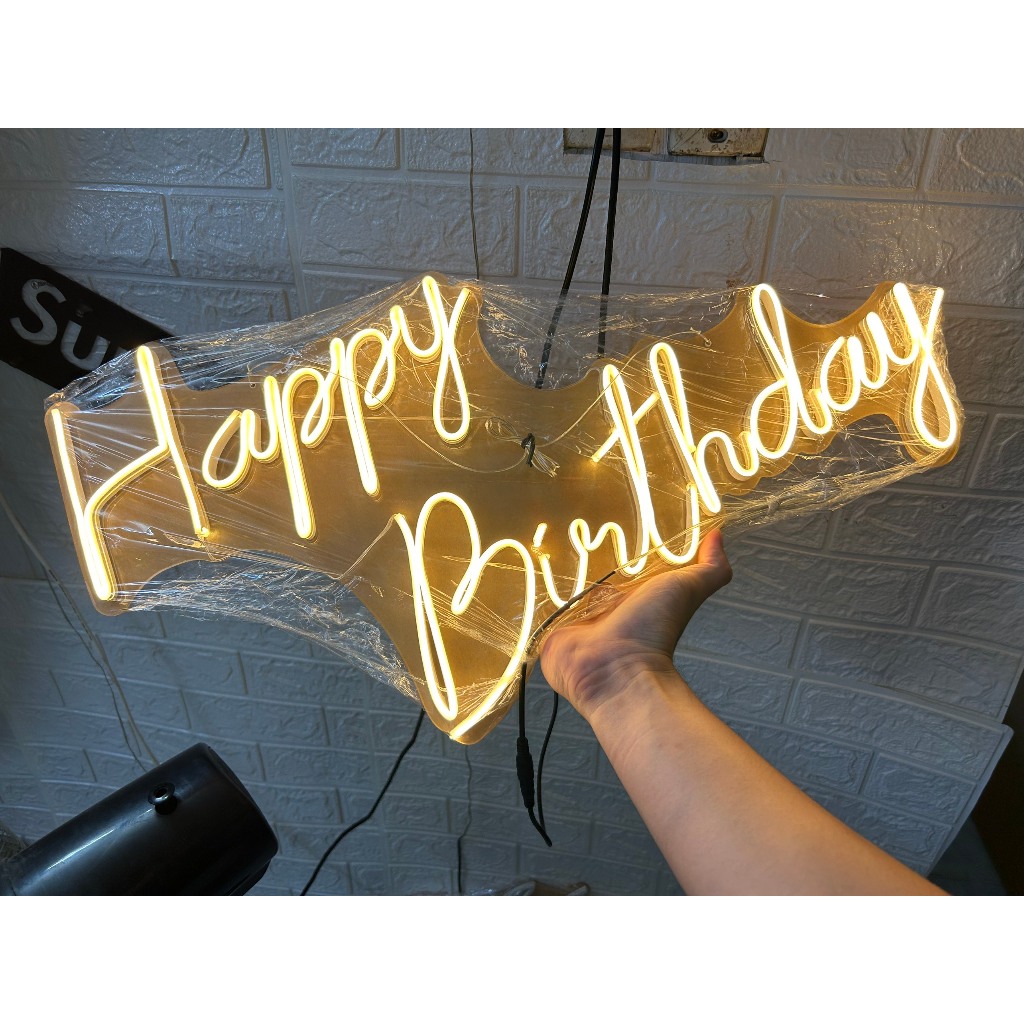 Happy Birthday LED neon sign | Đèn LED neon sinh nhật | Đèn LED neon ...