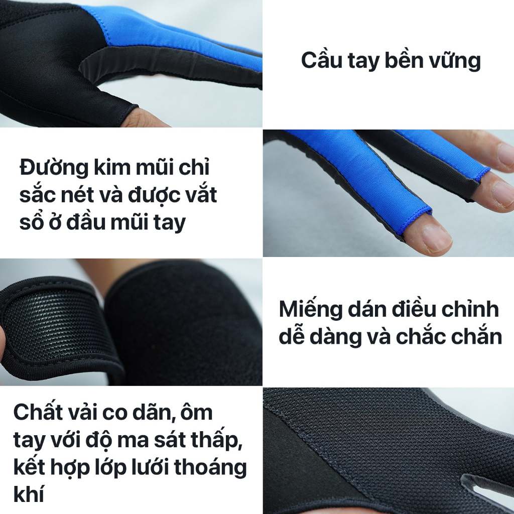 Ảnh Găng Tay Bida, Bi-a Cao Cấp RHINO Tay Trái 4 màu 1