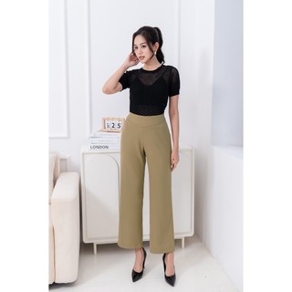 Quần ống rộng dáng dài cạp liền LAMER L64W23Q016