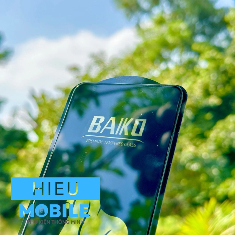 Kính cường lực Baiko đen cho các máy OPPO kèm khăn lau và miếng lấy bụ
