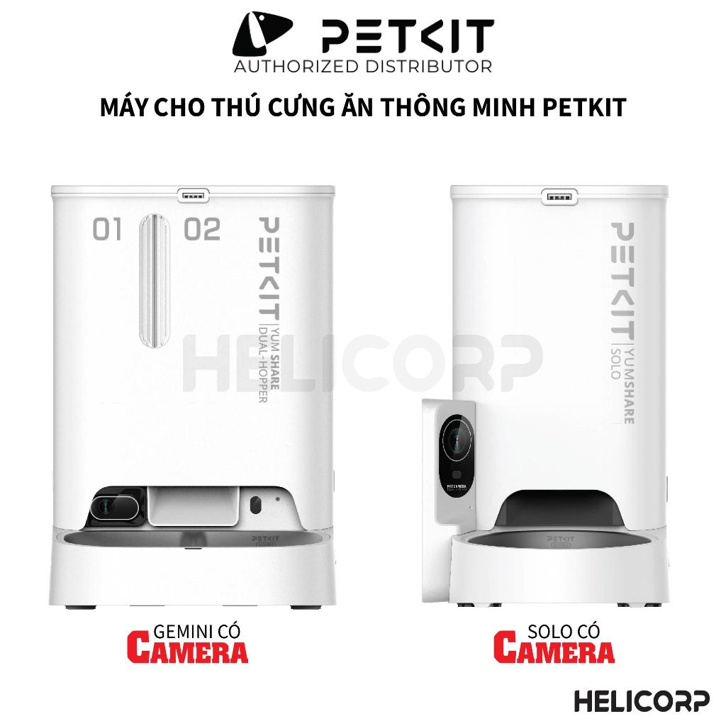 [Camera AI] Máy Cho Chó Mèo Ăn Tự Động PETKIT YUMSHARE Smart Feeder with Camera BH 18 tháng