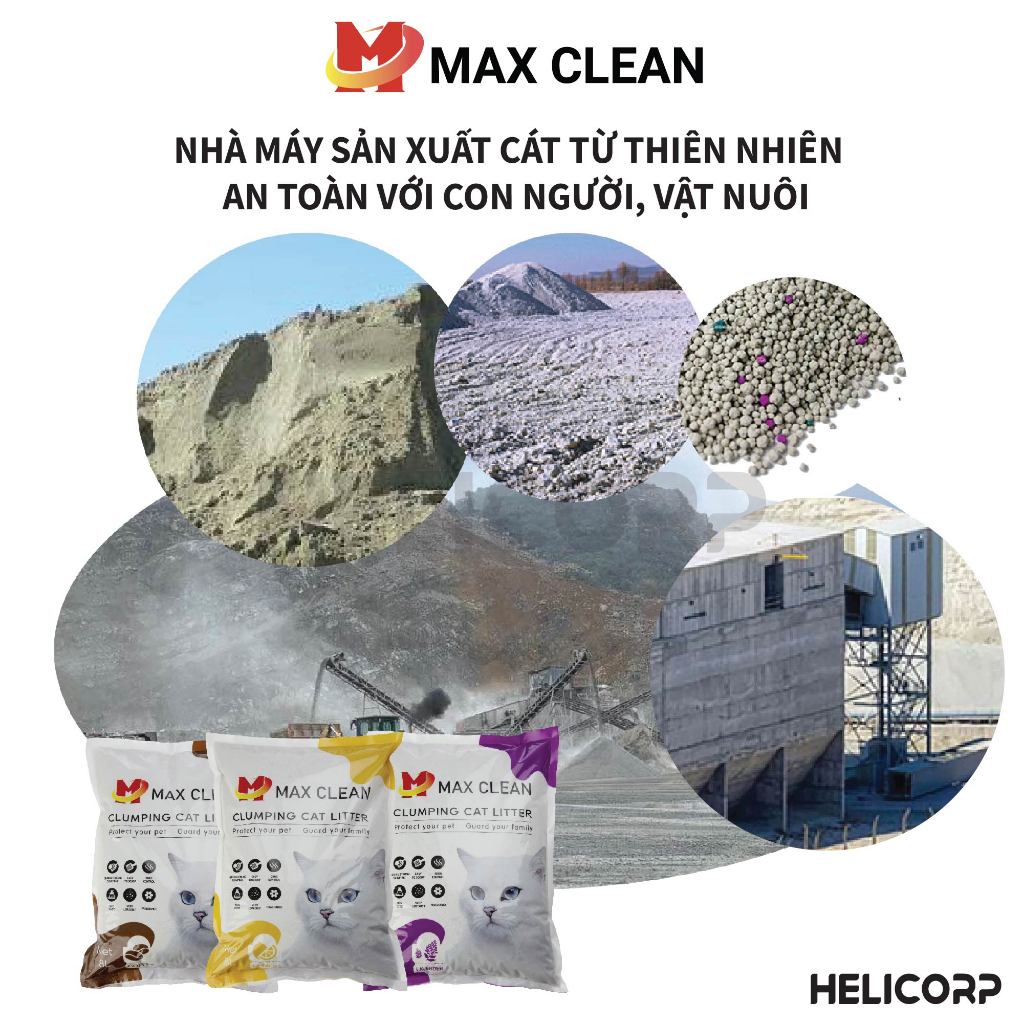 Ảnh Cát Vệ Sinh Cho Mèo, Cát Mèo Max Clean 4Kg Đất Sét - HeLiCorp 4