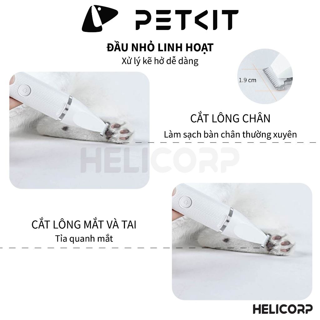 Tông Đơ Petkit Pro Cắt Tỉa Lông Chó Mèo, Cạo Lông Chó Mèo - HeLiCorp