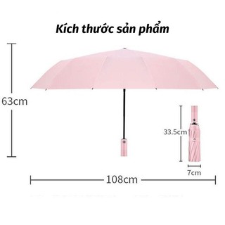 Ô Dù Cao Cấp Che Mưa Đi Nắng, Ô 12 Nan 8 Nan Mở Tự Động Gấp Nhỏ Gọn Cầm Tay 2 Chiều Cỡ Lớn To Cho Xe Hơi Ô Tô Chống Thấm