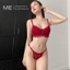 Bộ đồ lót ren nữ có gọng nâng ngực không mút viền ren đỏ quần dây không lộ viền gợi cảm ME ME LINGERIE