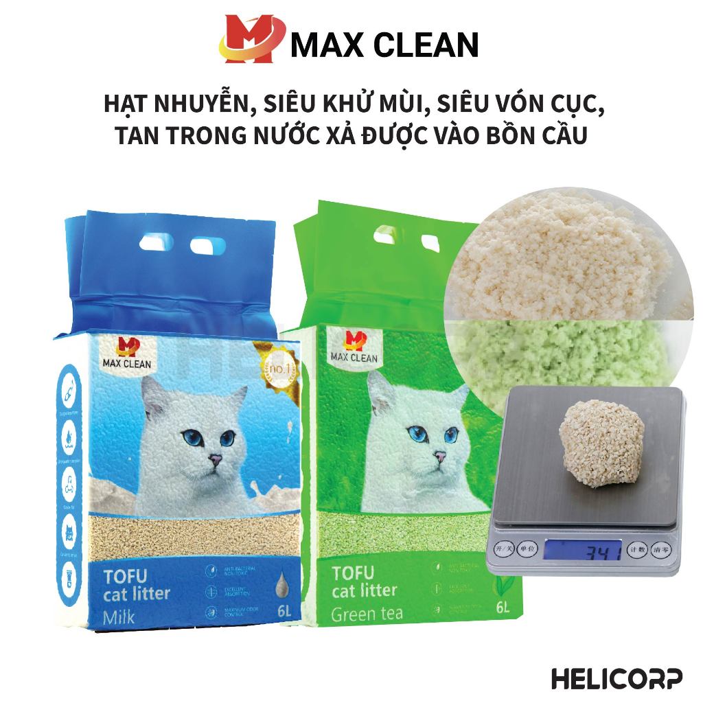 Ảnh Cát Mèo, Cát Vệ Sinh Cho Mèo Max Clean - HeLiCorp 3