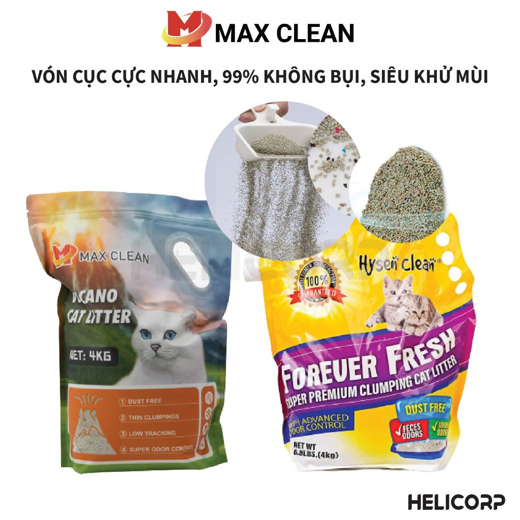 Cát Mèo, Cát Vệ Sinh Cho Mèo Max Clean - HeLiCorp