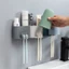 Kệ dán tường đựng bàn chải, kem đánh răng đa năng, kèm móc treo đồ tiện dụng