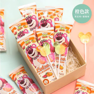 kẹo mút gấu dâu 1 cái 10gr sẵn 2 vị combo 10 cai