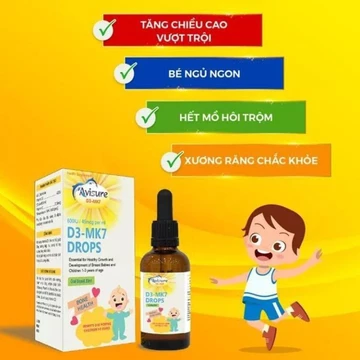 Avisure D3 - MK7 Drops - bổ sung vitamin D3 và K2 giúp bé cao lớn vượt trội AVISURE D3 MK7 AVISURE D3MK7