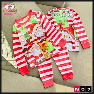 [8 -22kg] Đồ dài bé trai tay dài chất thun lạnh loại 1 mềm mịn mát in họa tiết noel, giáng sinh 2023