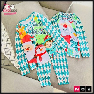 [8 -22kg] Đồ dài bé trai tay dài chất thun lạnh loại 1 mềm mịn mát in họa tiết noel, giáng sinh 2023