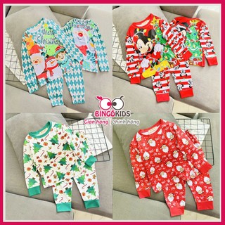 [8 -22kg] Đồ dài bé trai tay dài chất thun lạnh loại 1 mềm mịn mát in họa tiết noel, giáng sinh 2023