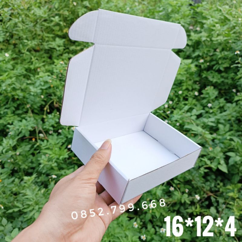 16x12x4 - Hộp Carton Nắp Gài Trắng | Shopee Việt Nam