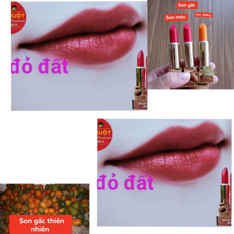 son gấc thiên nhiên màu đỏ đất sx Việt Nam chếch mã vạch chính hãng