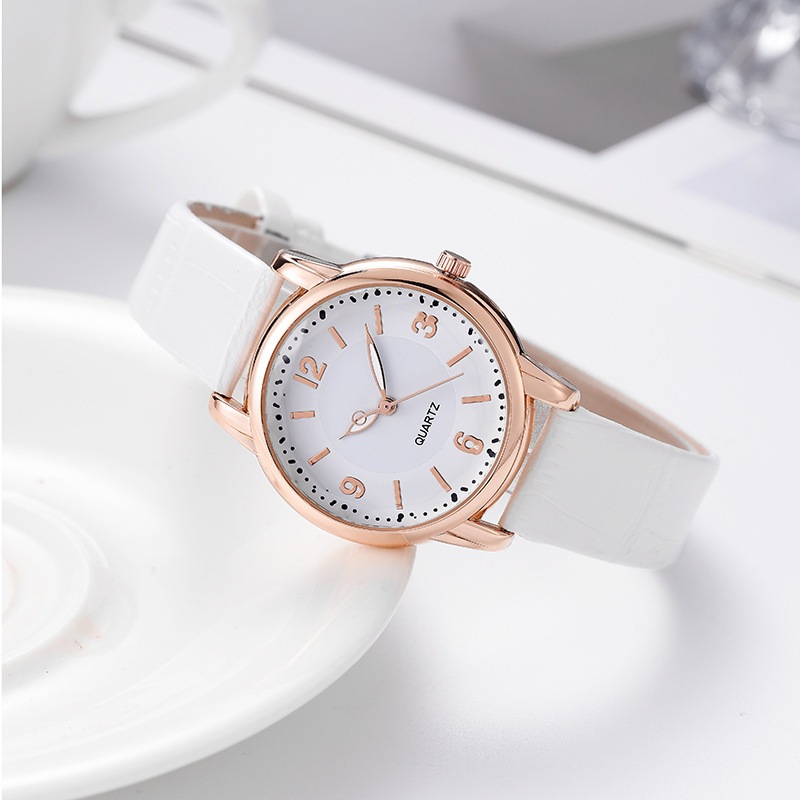 Đồng Hồ Nữ Dây Da QUARTZ Tròn Size 34mm Cực Xinh