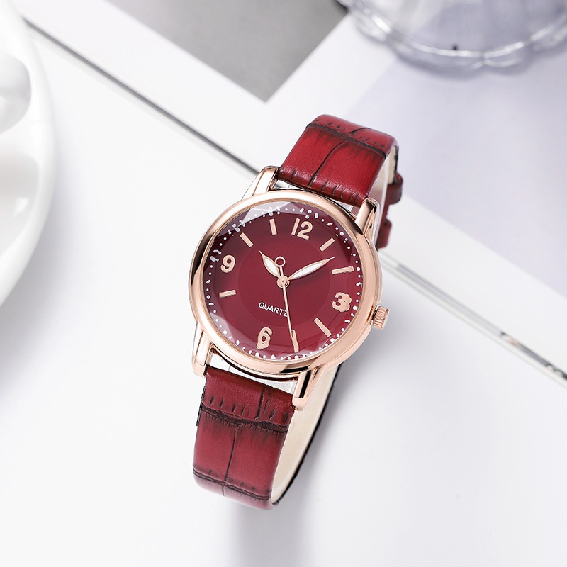 Đồng Hồ Nữ Dây Da QUARTZ Tròn Size 34mm Cực Xinh