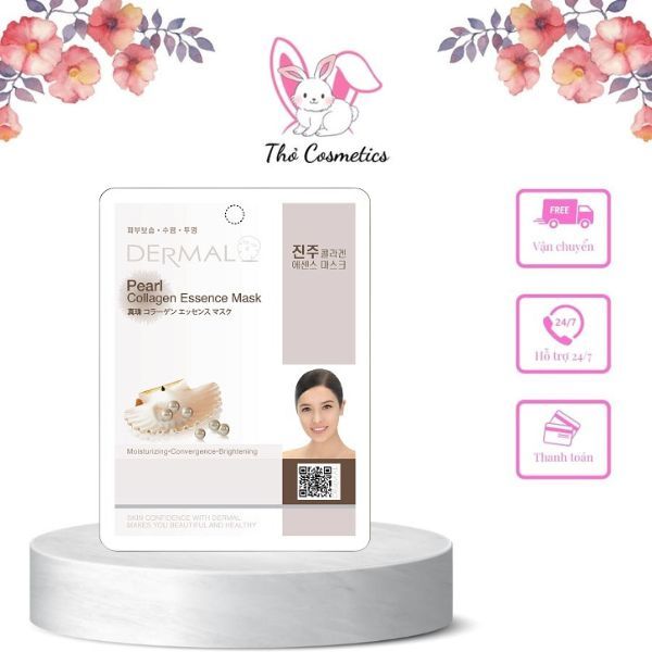 Mặt nạ Dermal dưỡng da tinh chất Ngọc trai và collagen – 23g | Shopee ...