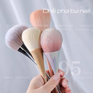 Chổi phủi bụi nail cán dài loại xịn lông mềm mịn