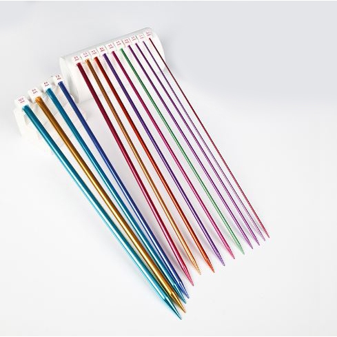 Cặp kim đan thẳng kim loại 35cm đan len nhiều màu rẻ
