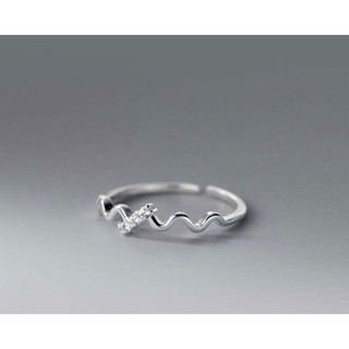 Nhẫn nữ bạc LoPa sóng trơn nhẹ nhàng xinh xắn dành cho đeo ngón út, Jewelry LoPa