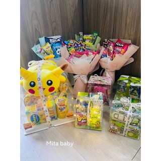 Quà tặng hottrend dịp sinh nhật, Noel, 20/10, 14/2, 8/3, 1/6, trung thu - Gấu bông mix bánh kẹo