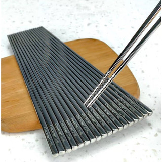 Đũa inox Chockmen [59] inox 316NDT không gỉ, chống trơn trượt, dùng được máy rửa bát, hộp 10 đôi
