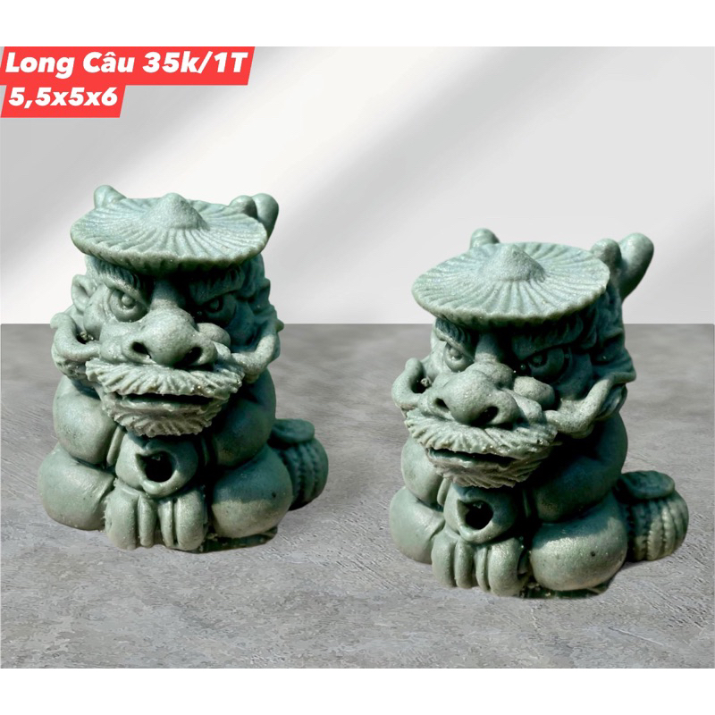 Mô hình tượng Long Câu bột đá setup bán cạn,tiểu cảnh,terrarium DIY greenNatural