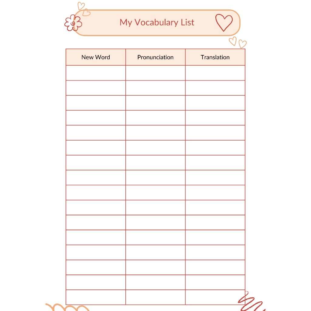 GIẤY GHI CHÉP TỪ VỰNG - Size A4, viết được vô số từ vựng - Vocabulary ...