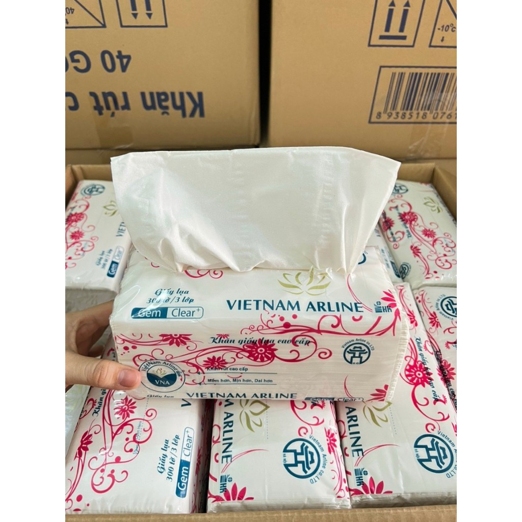 Giấy ăn, giấy rút hàng không cao cấp 3 lớp x 300 tờ-khăn giấy rút lụa 1 ...