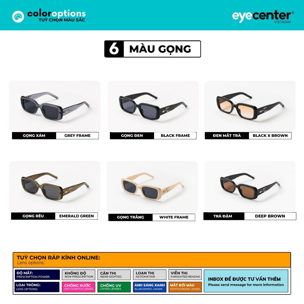 Ảnh Kính mát nam nữ chính hãng EYECENTER S61S  nhựa dẻo siêu nhẹ nhập khẩu by Eye Center Vietnam 1