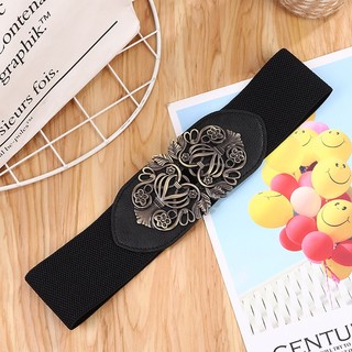 Đai thắt váy liền, đai đầm, đai áo sơ mi, jumpsuit bản rộng 6cm, chất liệu co giãn, móc khóa họa tiết cổ điển W72