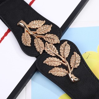 Đai váy liền, đai thắt đầm, đai áo sơ mi, jumpsuit bản rộng 6cm, chất liệu co giãn, móc khóa họa tiết cành lá W73