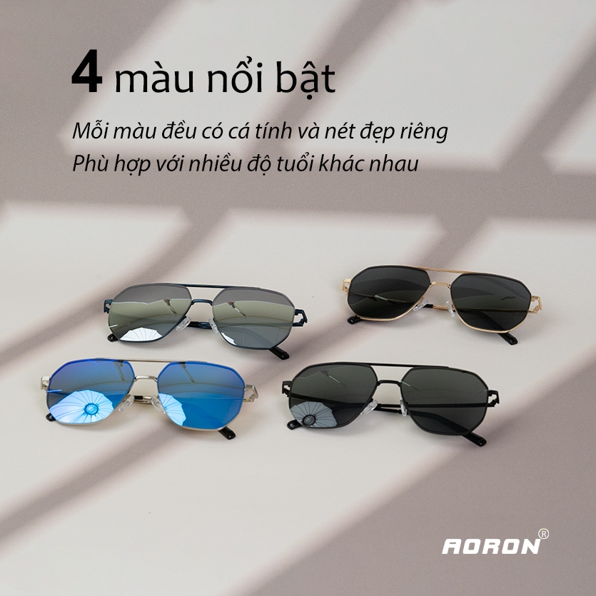 Ảnh Kính Râm Nam Phân Cực AORON Chống Tia UV400 Chống Chói Gọng Metal Cao Cấp Siêu Thời Trang Hàn Quốc AK062 3