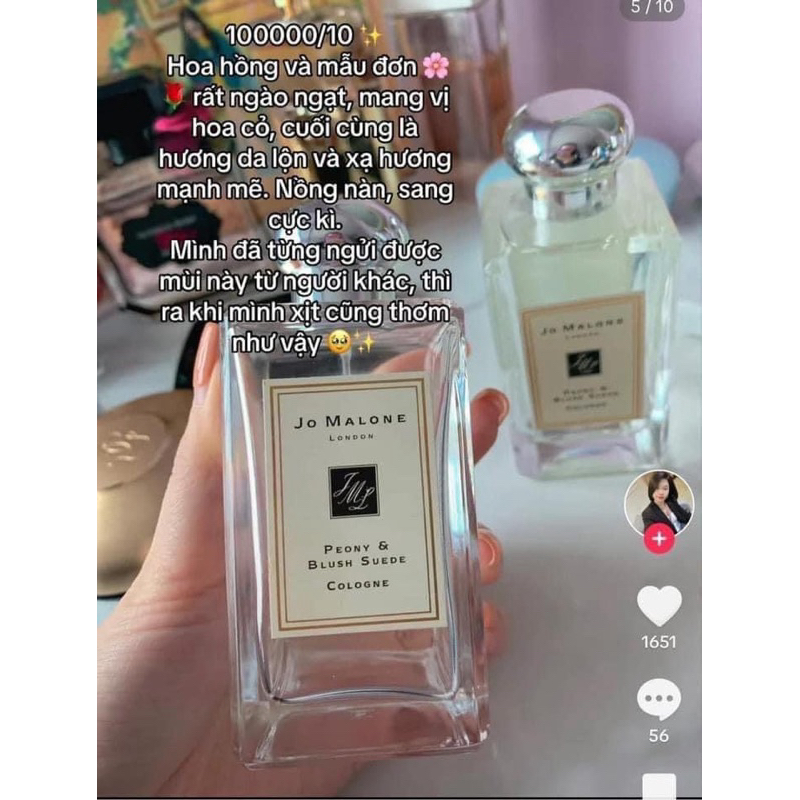 Nước hoa Jo Malone mini 9ml Peony & Blush Suede
