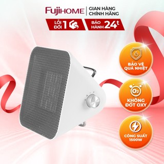 Quạt sưởi gốm mini để bàn nhập khẩu FUJIHOME FH1100 làm ấm nhanh - Tiết kiệm điện - Bảo hành 2 năm