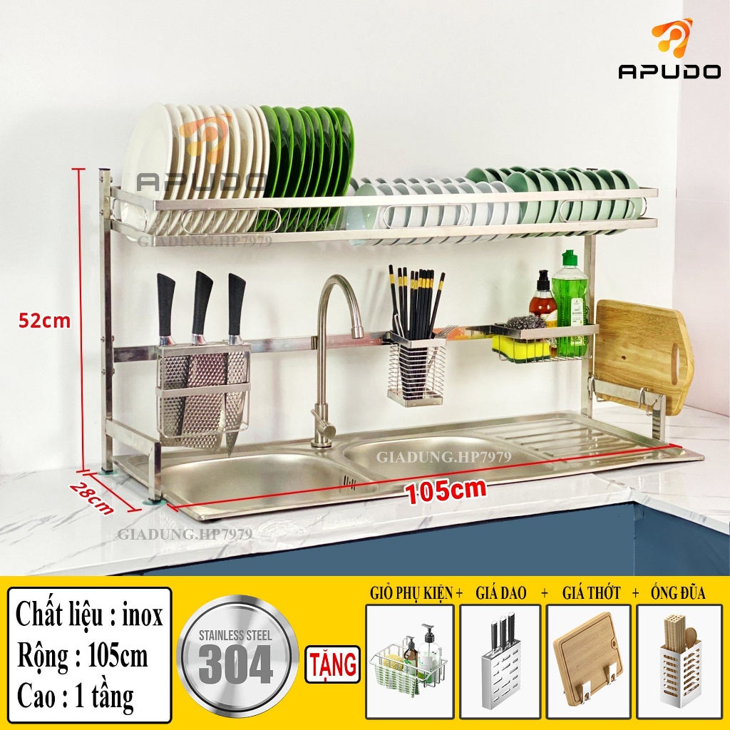 Kệ Chén Inox Kệ Úp Bát Đĩa Cao Cấp 1 2 3 Tầng Kệ Bát Đĩa Đa Năng Nhập ...